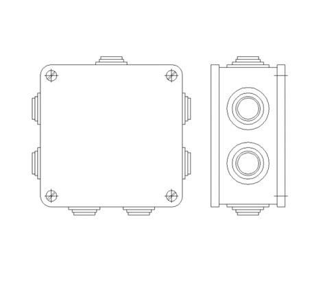 us 1-gang junction box cad block 2d|hoffman junction box.